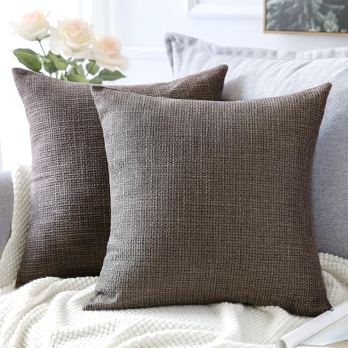 Artscope 2er Set Kissenbezug Einfarbig Wurfkissenbezug Leinen Kissenbezüge Moderne Dekokissen Kissenhülle Set Kissen Fall für Sofa Schlafzimmer Zuhause Dekor Dunkelbraun, 45x45cm Artscope 2er Set Kissenbezug Einfarbig Wurfkissenbezug Leinen Kissenbezüge Moderne Dekokissen Kissenhülle Set Kissen Fall für Sofa Schlafzimmer Zuhause Dekor Dunkelbraun, 45x45cm von Artscope