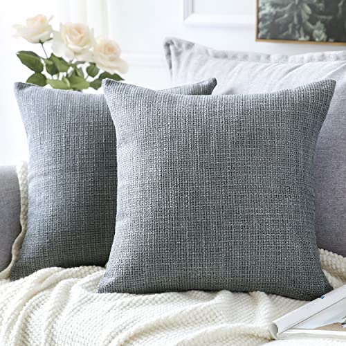 Artscope 2er Set Kissenbezug Einfarbig Wurfkissenbezug Leinen Kissenbezüge Moderne Dekokissen Kissenhülle Set Kissen Fall für Sofa Schlafzimmer Zuhause Dekor Dunkelgrau, 40x40cm Artscope 2er Set Kissenbezug Einfarbig Wurfkissenbezug Leinen Kissenbezüge Moderne Dekokissen Kissenhülle Set Kissen Fall für Sofa Schlafzimmer Zuhause Dekor Dunkelgrau, 40x40cm von Artscope