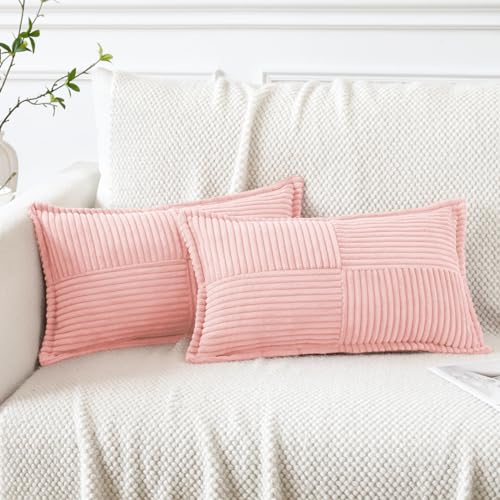 Artscope 2er Set Kordsamt Kissenbezüge Samtkissen Weich Dekokissen Dekorativ Kissenbezug Modern Kissenhülle Umwickelte Kante Sofakissen für Wohnzimmer Schlafzimmer Rosa, 30x50cm Artscope 2er Set Kordsamt Kissenbezüge Samtkissen Weich Dekokissen Dekorativ Kissenbezug Modern Kissenhülle Umwickelte Kante Sofakissen für Wohnzimmer Schlafzimmer Rosa, 30x50cm von Artscope