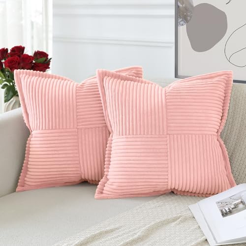 Artscope 2er Set Kordsamt Kissenbezüge Samtkissen Weich Dekokissen Dekorativ Kissenbezug Modern Kissenhülle Umwickelte Kante Sofakissen für Wohnzimmer Schlafzimmer Rosa, 40x40cm Artscope 2er Set Kordsamt Kissenbezüge Samtkissen Weich Dekokissen Dekorativ Kissenbezug Modern Kissenhülle Umwickelte Kante Sofakissen für Wohnzimmer Schlafzimmer Rosa, 40x40cm von Artscope