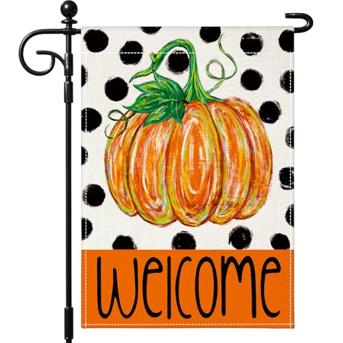 Artscope Herbstkürbis-Gartenflagge, doppelseitig, 30,5 x 45,7 cm, Erntedankfest, saisonale Herbsternteflagge für Hof, Bauernhaus, Urlaub, Dekoration, Orange / Weiß Artscope Herbstkürbis-Gartenflagge, doppelseitig, 30,5 x 45,7 cm, Erntedankfest, saisonale Herbsternteflagge für Hof, Bauernhaus, Urlaub, Dekoration, Orange / Weiß von Artscope