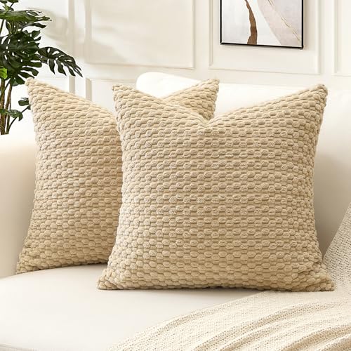 Artscope Kissenbezug Kordsamt Cord Körnig Zierkissenbezug 50x50 cm Geometrische Kissenhüllen Weiche Sofakissen Couchkissen für Sofa Schlafzimmer Wohnzimmer Büro Zuhause Dekorative 2er Set, Hellbraun Artscope Kissenbezug Kordsamt Cord Körnig Zierkissenbezug 50x50 cm Geometrische Kissenhüllen Weiche Sofakissen Couchkissen für Sofa Schlafzimmer Wohnzimmer Büro Zuhause Dekorative 2er Set, Hellbraun von Artscope