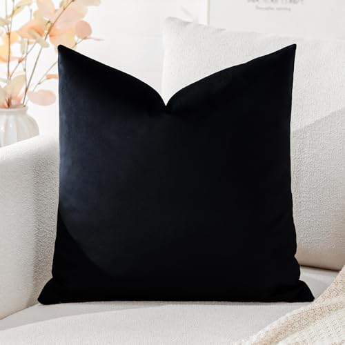 Artscope Samt Kissenbezug Kissenhülle Dekorative Dekokissen Sofakissen Lendenkissen Wurfkissenbezug Sofa Schlafzimmer 50x50cm Schwarz Artscope Samt Kissenbezug Kissenhülle Dekorative Dekokissen Sofakissen Lendenkissen Wurfkissenbezug Sofa Schlafzimmer 50x50cm Schwarz von Artscope