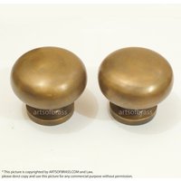 3, 00 "Zoll Set 2 Vintage Retro Traditionelle Bildschirm Türgriff Massivmessing Runde Zieht 3, 00 "Zoll Set 2 Vintage Retro Traditionelle Bildschirm Türgriff Massivmessing Runde Zieht von ArtsofBrass