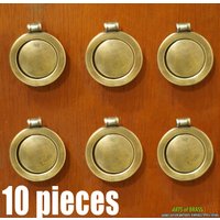 Lot Von 10 Stück Western Classic Runder Ring Aus Massivem Messing Antike Kabinett Schublade Knob Pulls Lot Von 10 Stück Western Classic Runder Ring Aus Massivem Messing Antike Kabinett Schublade Knob Pulls von ArtsofBrass