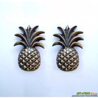 Lot Von 2 Stück Antike Ananas Obst Schrank Massiv Messing Schubladengriff Knob Pull von ArtsofBrass