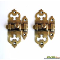 Lot Von 2 Stück Victoria Latch Box Slot Antik Messing Schranktürschloss von ArtsofBrass
