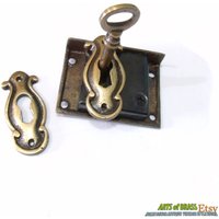 Set Vintage Escutcheon Schlüsselloch Abdeckplatten Mit Antiken Messing Skeleton Schlüssel Und Schloss Set Vintage Escutcheon Schlüsselloch Abdeckplatten Mit Antiken Messing Skeleton Schlüssel Und Schloss von ArtsofBrass