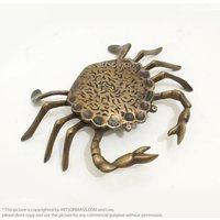 Vintage Massiver Messing Strand Krabbe Aschenbecher/Kerzenhalter Schmuckschatulle Home Living Antique Decor Jb073 Vintage Massiver Messing Strand Krabbe Aschenbecher/Kerzenhalter Schmuckschatulle Home Living Antique Decor Jb073 von ArtsofBrass