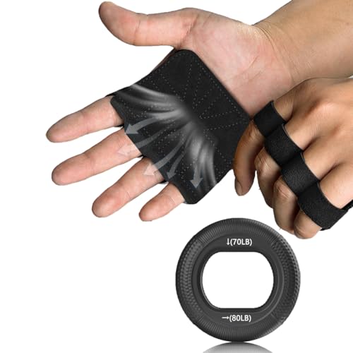 Griffpolster für Zughilfen Krafttraining, Entlastungs & Erholung Griffkrafttrainer，Atmungsaktive & Rutschfeste Zughilfen aus Naturleder für Klimmzüge, Bodybuilding, Fitness & Crosstraining,Hantelheben von Artspherees