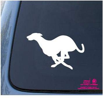 Artstickers Vinyl-Aufkleber für Auto, Fenster, Wand oder Computer, Motiv: Rasse Hund Galgo Farbe: Weiß. Spilart-Geschenk; eingetragene Marke. von Artstickers