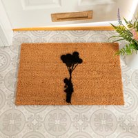 Banksy Mädchen Mit Ballon Fußmatte Rutschfeste Kokosmatte | 60 cm X 40 cm von Artsydoormats