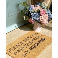 Bitte Päckchen Vor Ehemann Türmatte Verstecken von Artsydoormats