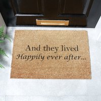 Und Sie Lebten Glücklich Je Danach Fußmatte - Hochzeitsgeschenk Geschenke Ehe Matte Willkommensmatte Für Brautpaar 60cmx40cm von Artsydoormats