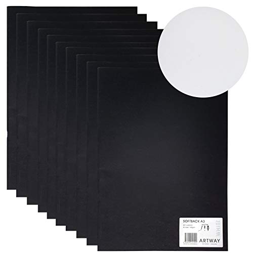 Artway 2302544, 140 g/m², mit weicher Rückseite Skizzenbuch Softback, Papier, White von ARTWAY