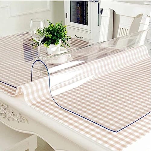 Artwelt Tischdecke Transparent Tischfolie 2.0mm Glasklar Folie Outdoor Tischschutz Wasserdicht Abwaschbar Polyvinylchloride Folie Wunschmaß Fettdicht Tischschutzfolie (265X100) von Artwelt