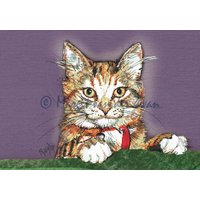 Individuell Angefertigtes Katzenportrait, Angefertigt Nach Ihren Vorgaben in Zusammenarbeit Mit Dem Künstler. Basierend Auf Fotos. Ausgefallenes von ArtyMargit