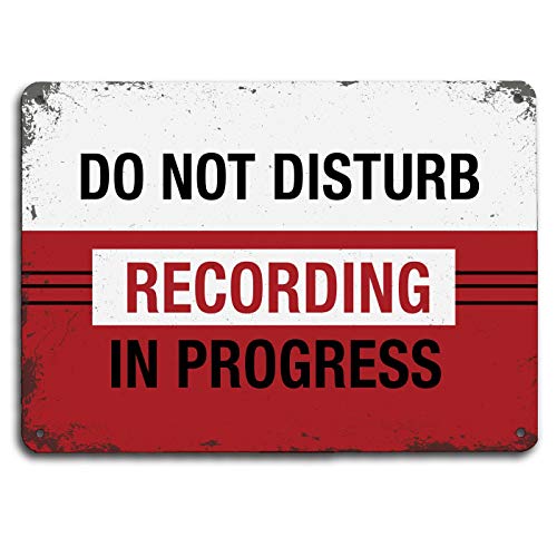 Artylicious Recording in Progress, Do not Disturb, Studio, Radio, Musik, Tür, Zimmer, A4 Metall-Studio-Türschild von Artylicious