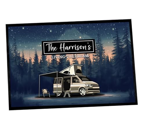 Artylicious Personalisierbare Pop-Top-Campervan-Fußmatte – Camping – Etikettenmatte 60 x 40 cm PTC03, Wohnmobil-Zubehör von Artylicious
