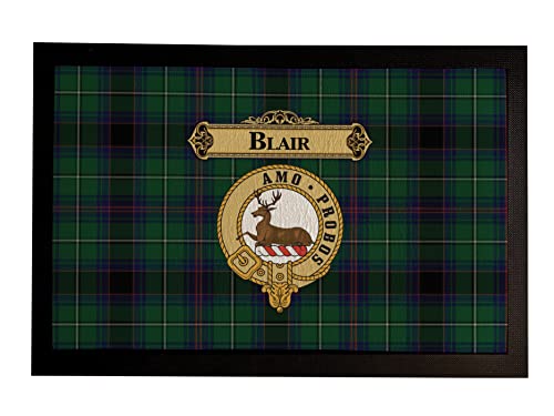Blair Scottish Clan Family Clan Tartan Home Bar Man Cave Fu?matte von Artylicious