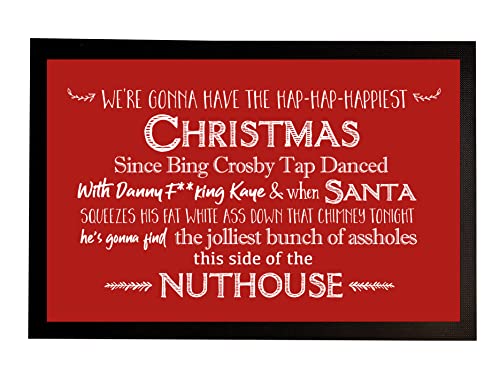 The Hap-hap-happiest Christmas | Red National Lampoons Vacation Quote In-Door mat von Artylicious