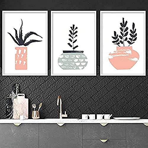 Artze Wall Art Kunstdrucke Abstrakter Kaktus, 3-teiliges Set, 30 cm Breite x 40 cm Höhe, Rosa/Grün Artze Wall Art Kunstdrucke Abstrakter Kaktus, 3-teiliges Set, 30 cm Breite x 40 cm Höhe, Rosa/Grün von Artze Wall Art
