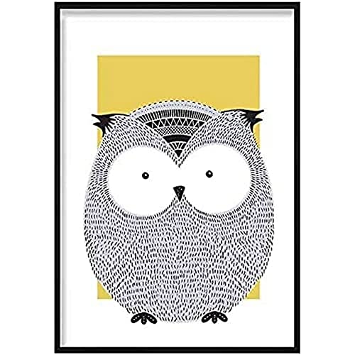 Artze Wall Art Poster, Eulen-Skizzen-Stil, 50 cm Breite x 70 cm Höhe, Gelb Artze Wall Art Poster, Eulen-Skizzen-Stil, 50 cm Breite x 70 cm Höhe, Gelb von Artze Wall Art