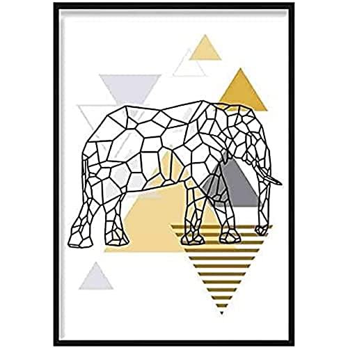 Artze Wall Art Poster Elefant abstrakt Geometrisch Skandinavisch 50cm Breite x 70cm Höhe gelb/grau Artze Wall Art Poster Elefant abstrakt Geometrisch Skandinavisch 50cm Breite x 70cm Höhe gelb/grau von Artze Wall Art