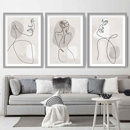 Artze Wall Art Wall Art Wandkunst, abstrakte Linien, A1, Grau von Artze Wall Art