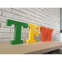 Dicke Metallbuchstaben Für Wand Oder Stehen. Großer Metallbuchstabe. Wandschild Buchstabe. Wanddeko Blechschild. Wandschild. 3D von ArtzoneSigns
