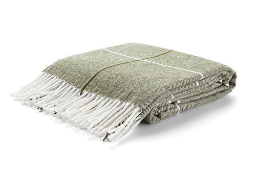 Arus Acryl-Überwurfdecke Highlands Collection, Queen-Size-Schottenkaro-Design, grüne Streifen, 152,4 x 203,2 cm von Arus