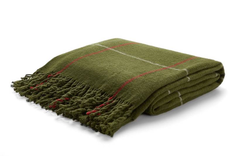 Wohndecke Olive, samtig & stilvoll, 150x200 cm, für Couch oder Terrasse, Arus, 150 x 200 cm von Arus