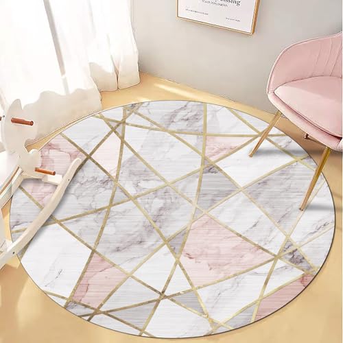 Arvella Rug Teppich Rund Wohnzimmer Waschbar Weich und rutschfest,für und Schlafzimmer,Büro Küche Geometrisches Patchwork Rosa, Ø160cm Arvella Rug Teppich Rund Wohnzimmer Waschbar Weich und rutschfest,für und Schlafzimmer,Büro Küche Geometrisches Patchwork Rosa, Ø160cm von Arvella Rug