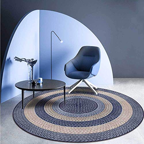 Arvella Rug Teppich Rund Wohnzimmer Waschbar mit Anti Rutsch Unterseite,für Schlafzimmer,Küche,Jugendzimmer und Esszimmer Modernes Geometrisches Blau, Ø180cm Arvella Rug Teppich Rund Wohnzimmer Waschbar mit Anti Rutsch Unterseite,für Schlafzimmer,Küche,Jugendzimmer und Esszimmer Modernes Geometrisches Blau, Ø180cm von Arvella Rug