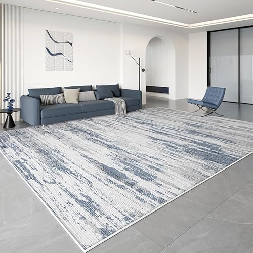 Arvella Rug Teppich Schlafzimmer Große 200 x 300 cm, Wohnzimmer Kurzflor Teppich, Waschbar und rutschfest für Küche, Esszimmer Moderne Abstrakte Tinte Stil Blau Arvella Rug Teppich Schlafzimmer Große 200 x 300 cm, Wohnzimmer Kurzflor Teppich, Waschbar und rutschfest für Küche, Esszimmer Moderne Abstrakte Tinte Stil Blau von Arvella Rug