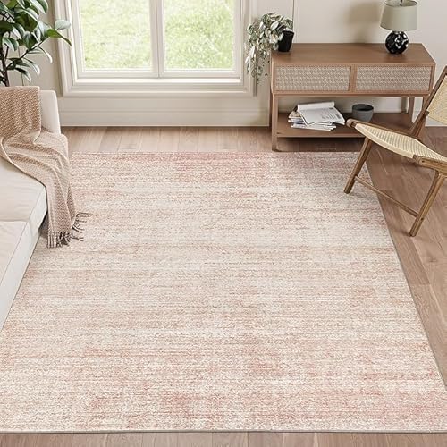 Arvella Rug Teppich Wohnzimmer Große 200 x 250 cm, Waschbarer Kurzflor Teppich rutschfest für Schlafzimmer, Esszimmer und Küche Modernes Gestreiftes Rosa Arvella Rug Teppich Wohnzimmer Große 200 x 250 cm, Waschbarer Kurzflor Teppich rutschfest für Schlafzimmer, Esszimmer und Küche Modernes Gestreiftes Rosa von Arvella Rug