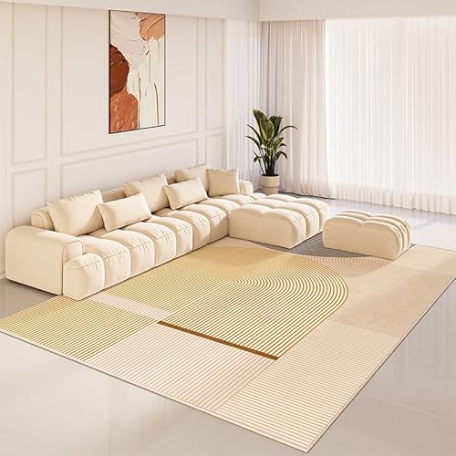 Arvella Rug Teppich Wohnzimmer Waschbar 110 x 150 cm, rutschfest und Waschbar, geeignet für Schlafzimmer, Bad, Küche, Flur, Esszimmer Modernes Geometrisches Beiges Patchwork Arvella Rug Teppich Wohnzimmer Waschbar 110 x 150 cm, rutschfest und Waschbar, geeignet für Schlafzimmer, Bad, Küche, Flur, Esszimmer Modernes Geometrisches Beiges Patchwork von Arvella Rug
