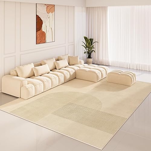 Arvella Rug Teppich Wohnzimmer Waschbar 120 x 180 cm, Anti Rutsch und Waschbar, für Badezimmer, Küche, Büro und schmalen Flur Modernes Geometrisches Patchwork Beige Arvella Rug Teppich Wohnzimmer Waschbar 120 x 180 cm, Anti Rutsch und Waschbar, für Badezimmer, Küche, Büro und schmalen Flur Modernes Geometrisches Patchwork Beige von Arvella Rug