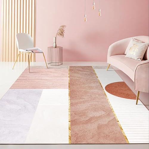 Arvella Rug Teppich Wohnzimmer Waschbar 120 x 180 cm, Anti Rutsch und Waschbar, für Badezimmer, Küche, Büro und schmalen Flur Modernes Geometrisches Rosa Patchwork Arvella Rug Teppich Wohnzimmer Waschbar 120 x 180 cm, Anti Rutsch und Waschbar, für Badezimmer, Küche, Büro und schmalen Flur Modernes Geometrisches Rosa Patchwork von Arvella Rug