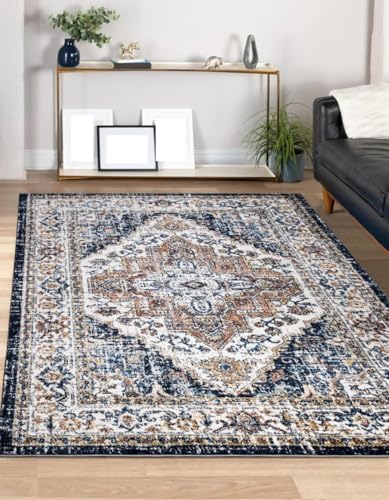 Arvella Rug Teppich Wohnzimmer Waschbar 80 x 120 cm, rutschfest und Weich, ideal für Schlafzimmer, Küche, Bad, Büro, Flur, Esszimmer Ethnisches Geometrisches Blau Arvella Rug Teppich Wohnzimmer Waschbar 80 x 120 cm, rutschfest und Weich, ideal für Schlafzimmer, Küche, Bad, Büro, Flur, Esszimmer Ethnisches Geometrisches Blau von Arvella Rug