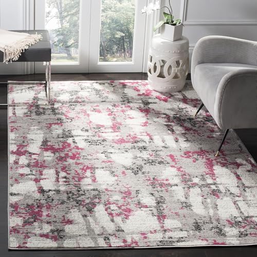 Teppich Wohnzimmer Waschbar 80 x 160 cm, Anti-Rutsch und Weich, Schlafzimmer Bettvorleger für Küche, Esszimmer, Arbeitszimmer Moderne Abstrakte Tinte Stil Rosa Grau Teppich Wohnzimmer Waschbar 80 x 160 cm, Anti-Rutsch und Weich, Schlafzimmer Bettvorleger für Küche, Esszimmer, Arbeitszimmer Moderne Abstrakte Tinte Stil Rosa Grau von Arvella Rug