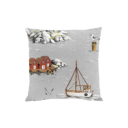 Arvidssons Textil Fiskeskär Grau Kissenbezug 47x47 cm von Arvidssons Textil