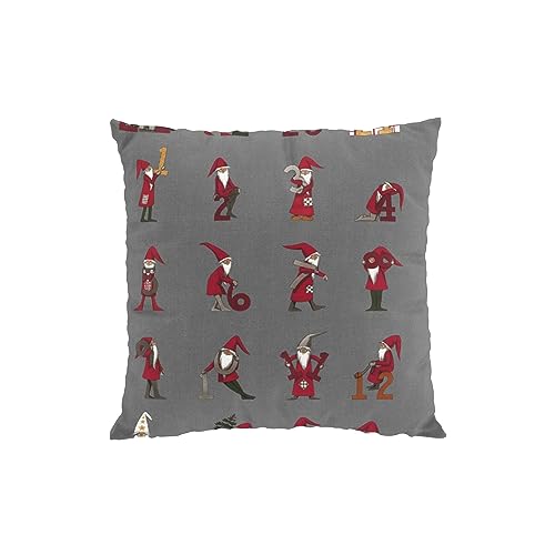 Arvidssons Textil Kalendertomtar Grau Kissenbezug 47x47 cm von Arvidssons Textil