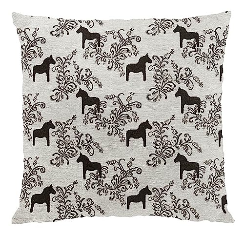 Arvidssons Textil Kurbits Mini Jacquard Grau Kissenbezug 40x40 cm von Arvidssons Textil