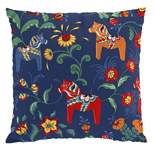 Arvidssons Textil Leksand Dunkelblau Kissenbezug 47x47 cm von Arvidssons Textil