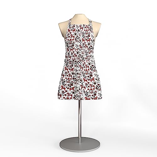 Arvidssons Textil Leksand Mini Weiß-Rot Schürze Mit Tasche 65x85 cm Arvidssons Textil Leksand Mini Weiß-Rot Schürze Mit Tasche 65x85 cm von Arvidssons Textil