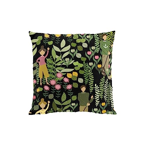 Arvidssons Textil Trädgård Dunkelgrün Kissenbezug 47x47 cm von Arvidssons Textil