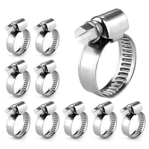 Arvoni 10 Stück Schlauchschellen Set, 12-22mm Schlauchschellen Edelstahl 304, Bandbreite 9 mm Rohrschellen Einstellbare Schlauchbinder für Waschmaschine, Gartenschlauch, Poolschlauch Schellen Set Arvoni 10 Stück Schlauchschellen Set, 12-22mm Schlauchschellen Edelstahl 304, Bandbreite 9 mm Rohrschellen Einstellbare Schlauchbinder für Waschmaschine, Gartenschlauch, Poolschlauch Schellen Set von Arvoni