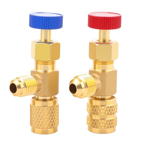 Arvoni 2 Stück Kältemittel-Sicherheitsventil für R410A/R22 - Messing Adapter für Klimaanlagen, Durchflussventil-Reparatur & Wassersteckerventil - Hochwertige Kältetechnik-Komponente von Arvoni