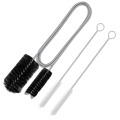 Arvoni 3 Stück Abflussreiniger Spirale, Rohrreinigungsspirale Lang 155cm, Edelstahl Doppelkopf Rohrreinigungsbürste, Abflussreiniger Sticks, Flexible Abflussbürste für den Abfluss in Küche und Dusche von Arvoni